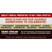 24x12 Custom Property Management Magnetic Car Truck Auto Vehicle Signs Magnets - Outdoor & Car Magnets 35 Mil Round Corners