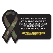 3.5625x2.45 Promotional Rectangle with Awareness Ribbon Side Magnets 25 Mil