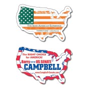3.5x2.34 Logo Imprinted United States Shaped Magnets - 25 Mil