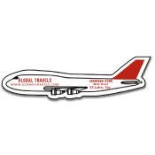 3.75x1.62 Custom Airplane Shape Magnets 20 Mil