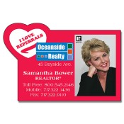 3x2 Promotional Square with Heart Corner Shaped Indoor Magnets 35 Mil