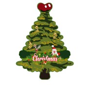 4.53x6.06 Customized Christmas Tree Shaped Magnets 25 Mil
