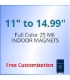 11 to 14.99 Custom Imprinted Die Cut Magnets 25 Mil Square Corners