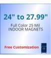 24 to 27.99 Square Inch Custom Die Cut Magnets 25 Mil
