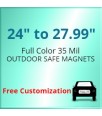 24 to 27.99 Square Inch Custom Die Cut Magnets - Outdoor & Car Magnets 35 Mil