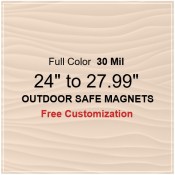 24 to 27.99 Square Inch Custom Die Cut Magnets - Outdoor & Car Magnets 35 Mil