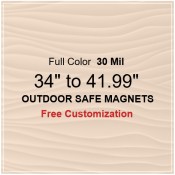 34 to 41.99 Square Inch Custom Die Cut Magnets - Outdoor & Car Magnets 35 Mil