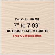 7 to 7.99 Square Inch Custom Die Cut Magnets - Outdoor & Car Magnets 35 Mil