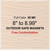 8 to 8.99 Square Inch Custom Die Cut Magnets - Outdoor & Car Magnets 35 Mil