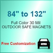 84 to 132 Square Inch Custom Die Cut Magnets - Outdoor & Car Magnets 35 Mil