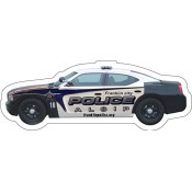 4.5x1.65 Custom Imprinted Police Car Shaped Magnets - Outdoor & Car Magnets 35 Mil