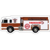 5.125x1.9 Promotional Logo Fire Truck Shaped Magnets - 25 Mil