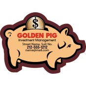 3.5x2.5 Custom Piggy Bank Shape Investment Magnets 20 Mil