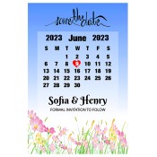 4.5x3 Custom Meadow Flower Save the Date Magnets 20 Mil Round Corners
