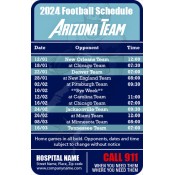 3.5x2.25 Custom One Team Arizona Team Football Schedule Laminated Emergency Services Wallet Magnets 20 mil