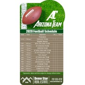  3.875x7.25 Custom One Team Arizona Team Bump Shape Football Schedule Real Estate Magnets 20 Mil