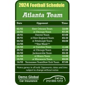 3.5x2.25 Custom One Team Atlanta Team Football Schedule Car Insurance Magnets 20 Mil