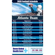4x7 Custom One Team Atlanta Team Football Schedule Health Care Magnets 25 Mil Round Corners