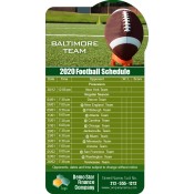 3.875x7.25 Custom One Team Baltimore Team Football Schedule Finance Bump Shape Magnets 20 Mil