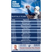 4x7 Custom One Team Buffalo Team Football Schedule Travel Magnets 25 Mil Round Corners