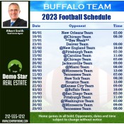 5x5 Custom One Team Buffalo Team Football Schedule Real Estate Magnets 20 Mil Square Corners