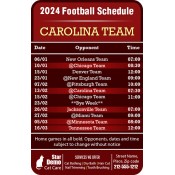 3.5x2.25 Custom One Team Carolina Team Football Schedule Cat Care Magnets 20 Mil