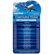 3.875x7.25 Custom One Team Carolina Team Football Schedule Air Travel Bump Shape Magnets 20 Mil