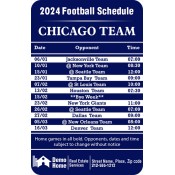 3.5x2.25 Custom One Team Chicago Team Football Schedule Real Estate Services Car Insurance Magnets 20 Mil