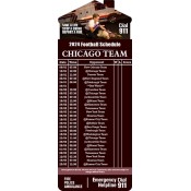 3.5x9 Custom One Team Chicago Team Football Schedule Emergency House Shape Magnets 20 Mil