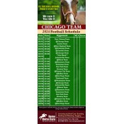 3.5x9 Custom One Team Chicago Team Football Schedule Horse Care Business Card Magnets 20 Mil