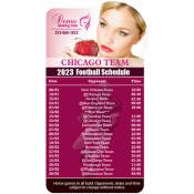 3.875x7.25 Custom One Team Chicago Team Football Schedule Beauty Care Bump Shape Magnets 20 Mil