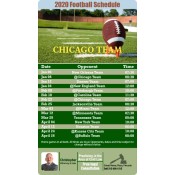4x7 Custom One Team Chicago Team Football Schedule Legal Magnets 25 Mil Round Corners