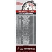 3.5x9 Custom One Team Cincinnati Team Football Schedule Investment Business Card  Magnets 20 Mil