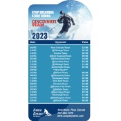 3.875x7.25 Custom One Team Cincinnati Team Football Schedule Ski Resort Bump Shape Magnets 20 Mil