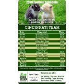4x7 Custom One Team Cincinnati Team Football Schedule Cat Care Magnets 25 Mil Round Corners