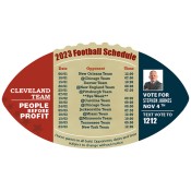 4x7 Custom One Team Cleveland Team Football Schedule Election Football Shape Magnets 20 Mil