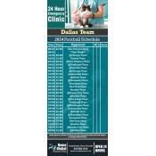 3.5x9 Custom One Team Dallas Team Football Schedule Animal Clinic Business Card Magnets 20 Mil