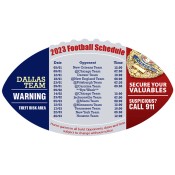 4x7 Custom One Team Dallas Team Football Schedule Police Football Shape Magnets 20 Mil