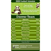 4x7 Custom One Team Denver Team Football Schedule Wildlife Care Magnets 25 Mil Round Corners