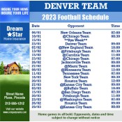 5x5 Custom One Team Denver Team Football Schedule Home Insurance Magnets 20 Mil Square Corners