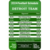 3.5x2.25 Custom One Team Detroit Team Football Schedule Dog Care Magnets 20 Mil