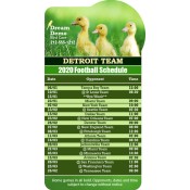 3.875x7.25 Custom One Team Detroit Team Football Schedule Birds Care Bump Shape Magnets 20 Mil