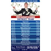 4x7 Custom One Team Detroit Team Football Schedule Investment Solutions Magnets 25 Mil Round Corners