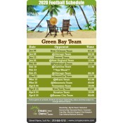 4x7 Custom One Team Green Bay Team Football Schedule Travel and Tourism Magnets 25 Mil Round Corners