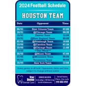 3.5x2.25 Custom One Team Houston Team Football Schedule Dental Care Magnets 20 Mil