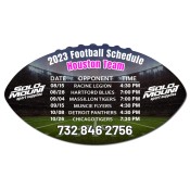 4x7 Custom One Team Houston Team Football Schedule Construction and Football Shape Magnets 20 Mil