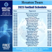 5x5 Custom One Team Houston Team Football Schedule Hospital Magnets 20 Mil Square Corners