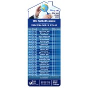3.5x9 Custom One Team Indianapolis Team Football Schedule Travel and Tourism House Shape Magnets 20 Mil