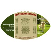 4x7 Custom One Team Indianapolis Team Football Schedule Dog Care Football Shape Magnets 20 Mil