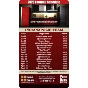 4x7 Custom One Team Indianapolis Team Football Schedule Home Furnishings Magnets 25 Mil Round Corners